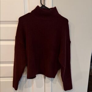 ZARA Basic Knit Soft Sweater - VGUC Burgundy Size Small